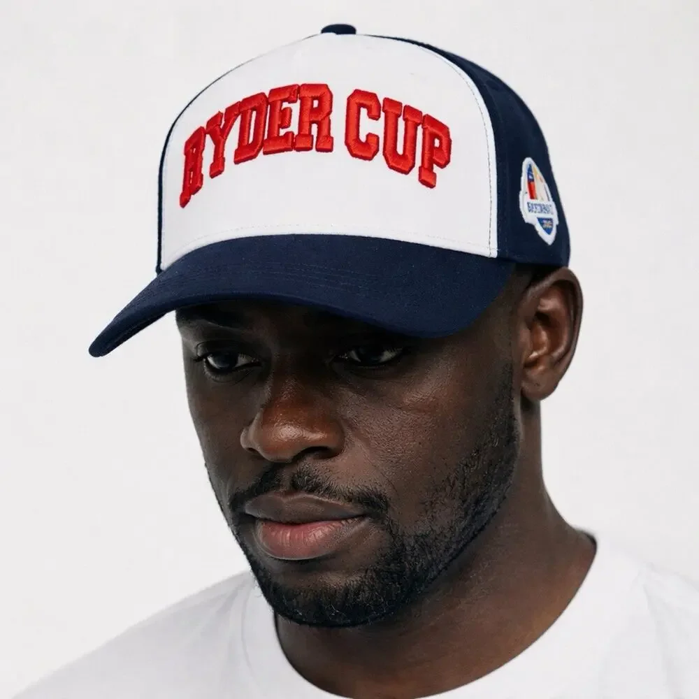 NWT Ryder Cup‎ 2025 Bethpage Black Navy White Snapback Golf Cap Hat Adult Hagen